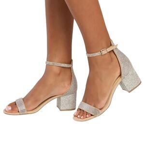 [NEW IN BOX] Lulus Women's 'Harper' Rhinestone Ankle Strap